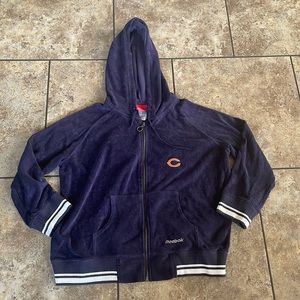 NWT vintage  Chicago bears zip up hoodie size large NOS